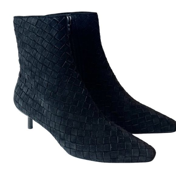 Rag & Bone Women's Rio Mid Boot Woven Leather Suede Ankle Zip Size 7.5 - Picture 2 of 7